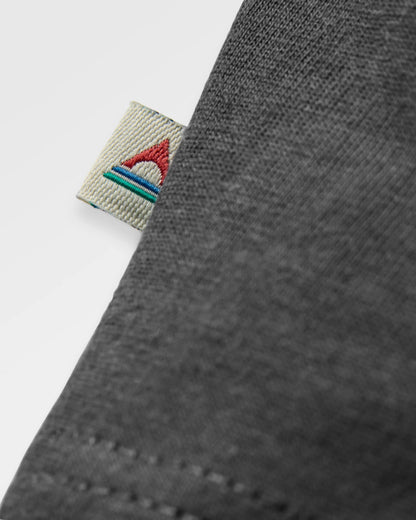 Heritage Relaxed Fit Henley T-Shirt - Faded Black - Flatlay