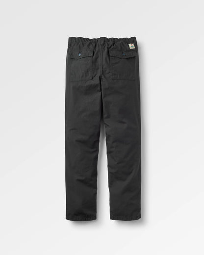 Rif-Raf Organic Cotton Ripstop Trouser - Black - Flatlay