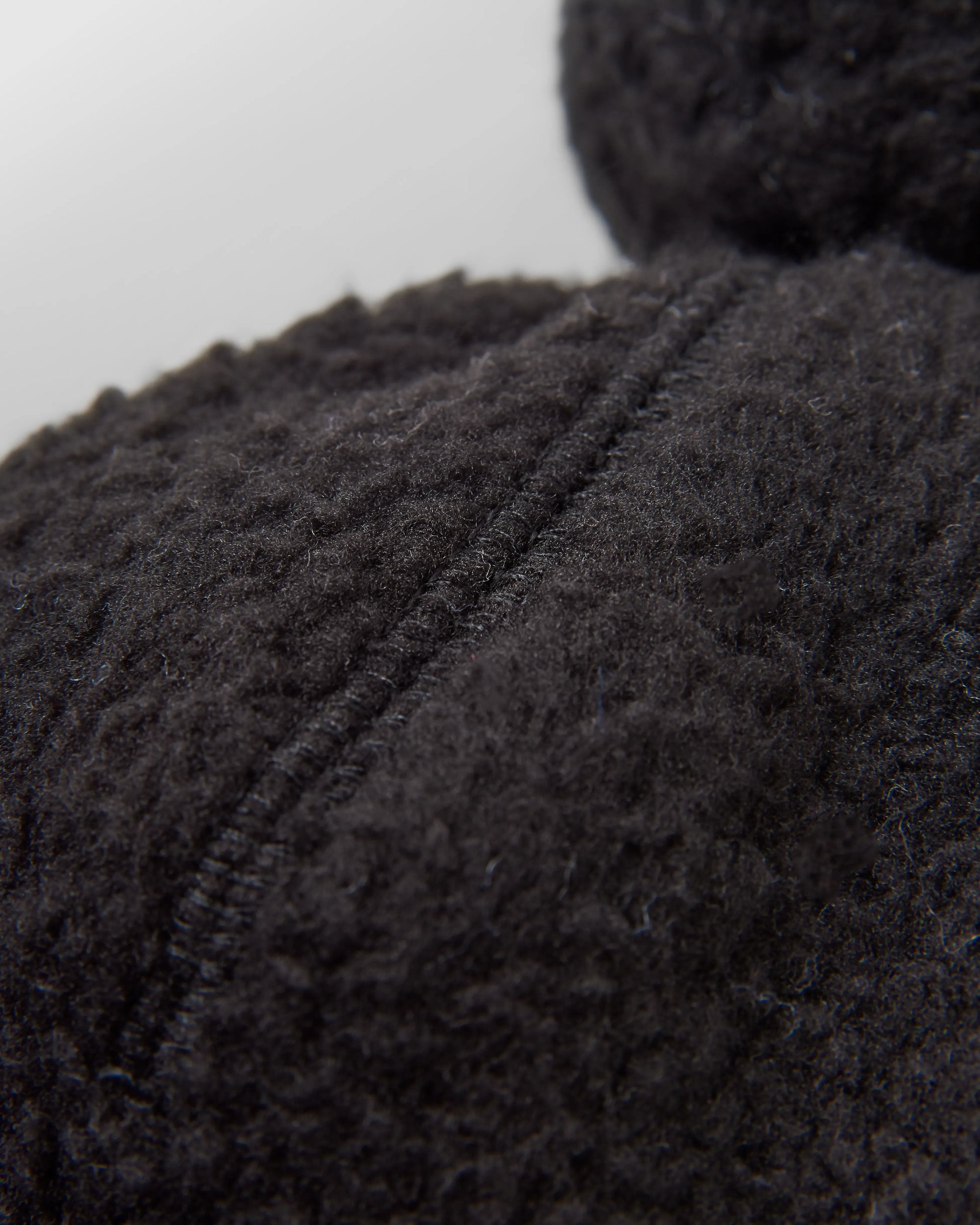 Snow Recycled Sherpa Beanie - Black - Flatlay