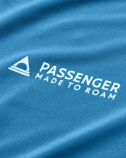 All Day Active Recycled T-Shirt - Blue Steel - Flatlay