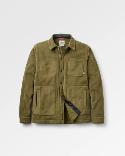 Adapt Recycled Polartec® Overshirt  - Dark Olive - Flatlay