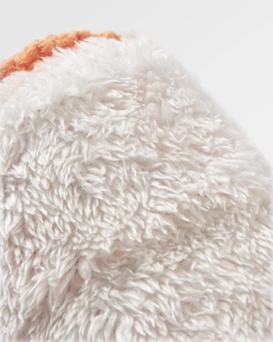 Lily Recycled Fleece Lined Fingerless Mittens - Apricot - Flatlay