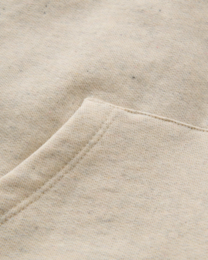 Patch Recycled Cotton Hoodie - Milky Marl - Flatlay