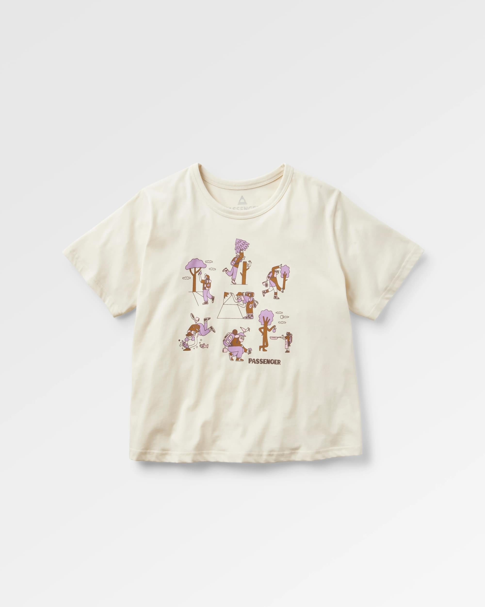 Go Forage Organic Cotton T-Shirt - Birch - Flatlay