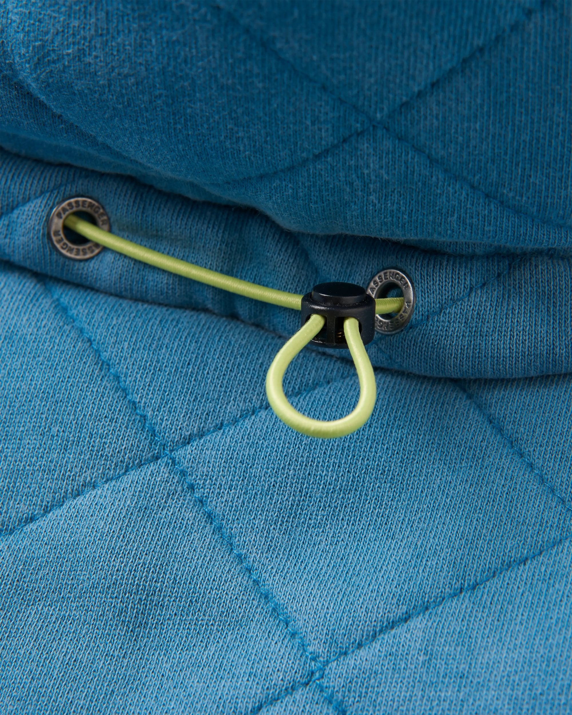 Clementine Recycled Quilted High Neck - Bluejay - Flatlay