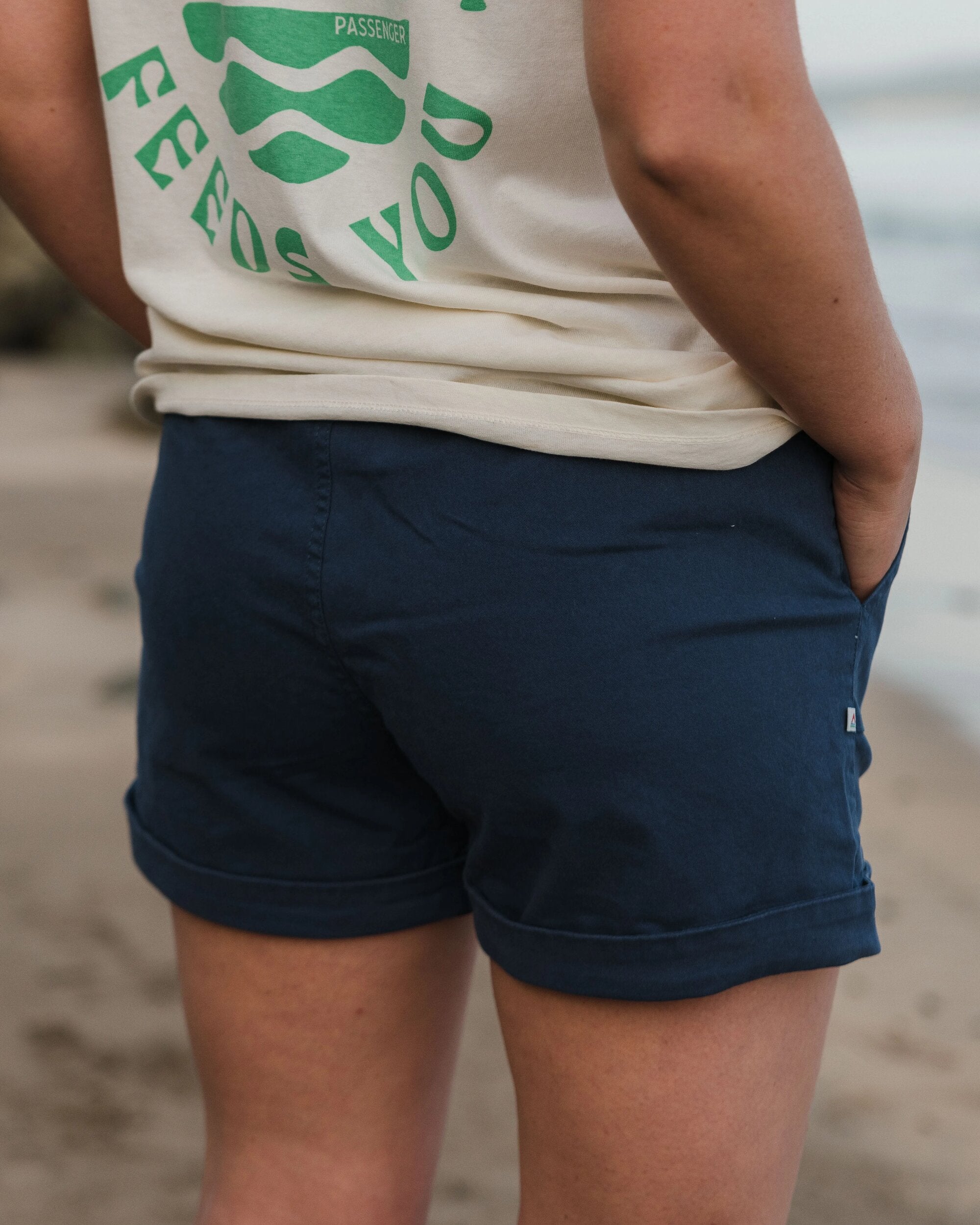 Carriso Organic Cotton Short - Dark Denim - Lifestyle