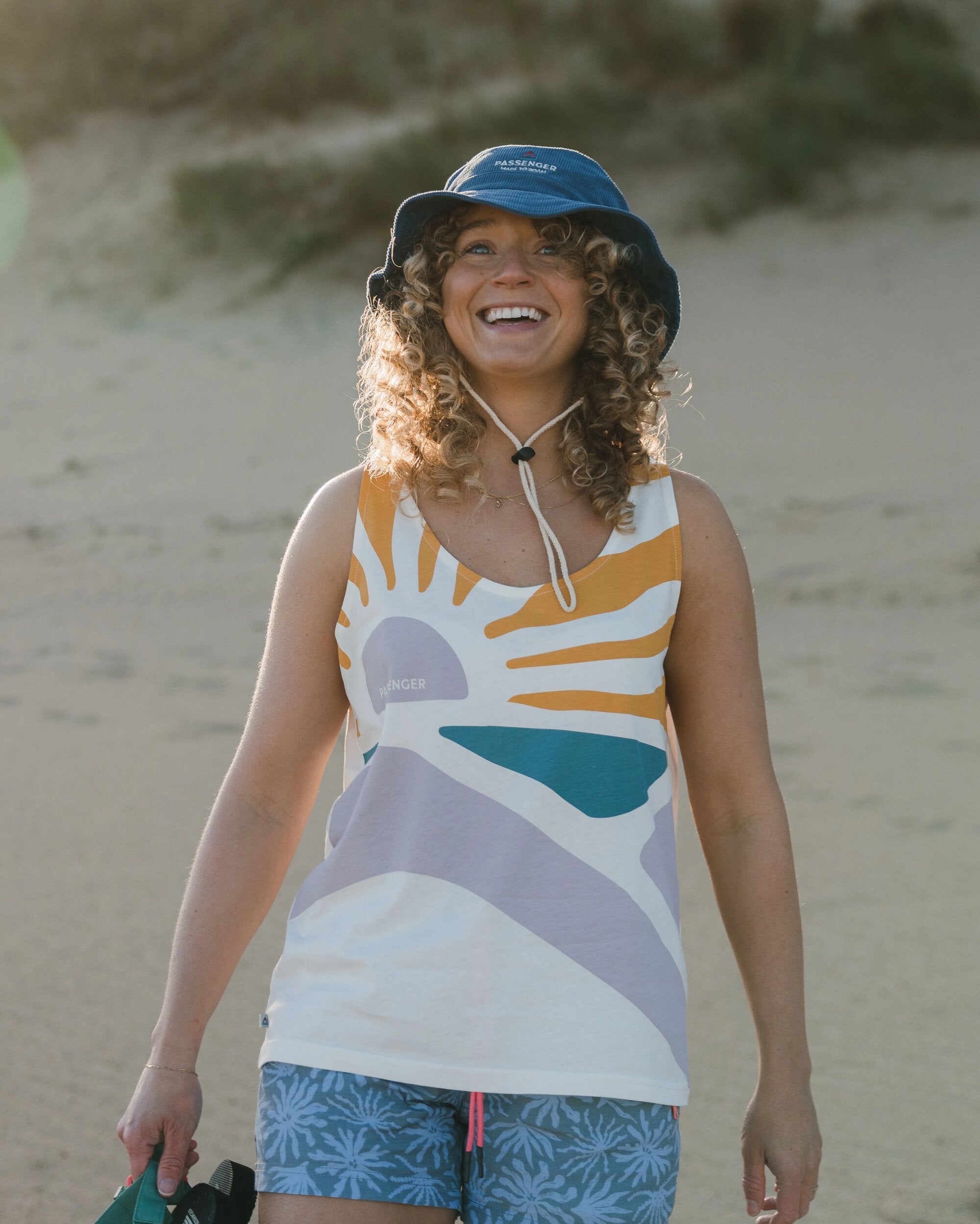 Sunsets Organic Cotton Vest - Marshmallow - Lifestyle