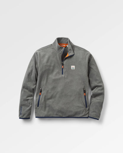 Switchback Recycled Micro Polartec® Fleece - Grey Marl 2 - Flatlay