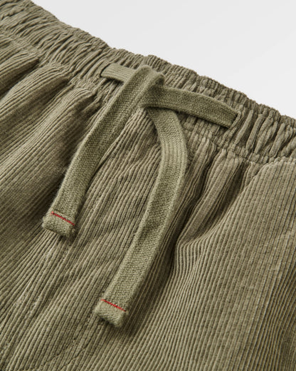 Drifter Cord Relaxed Fit Trouser - Dusty Olive - Flatlay