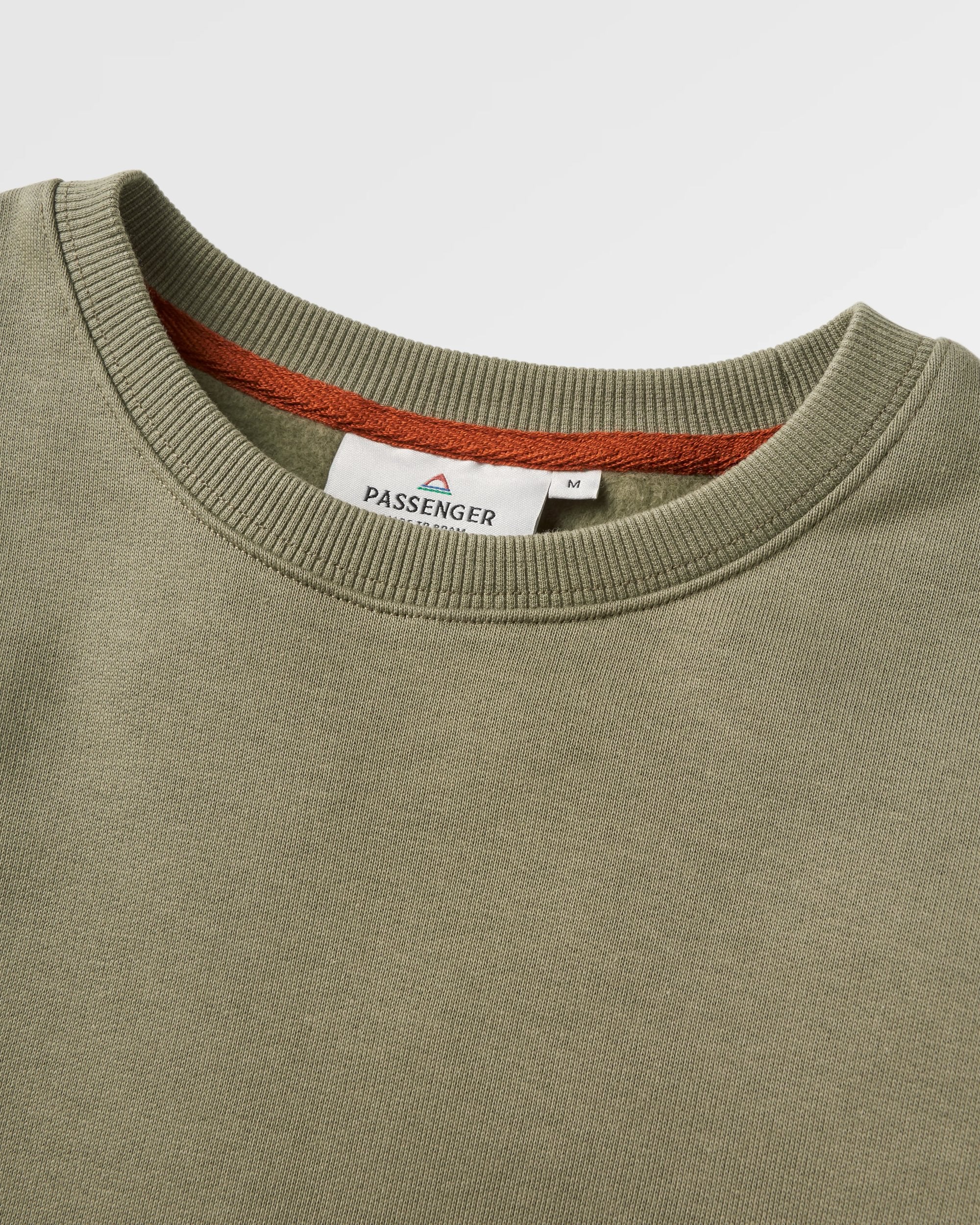 Vita Organic Cotton Sweatshirt - Dusty Olive - Flatlay