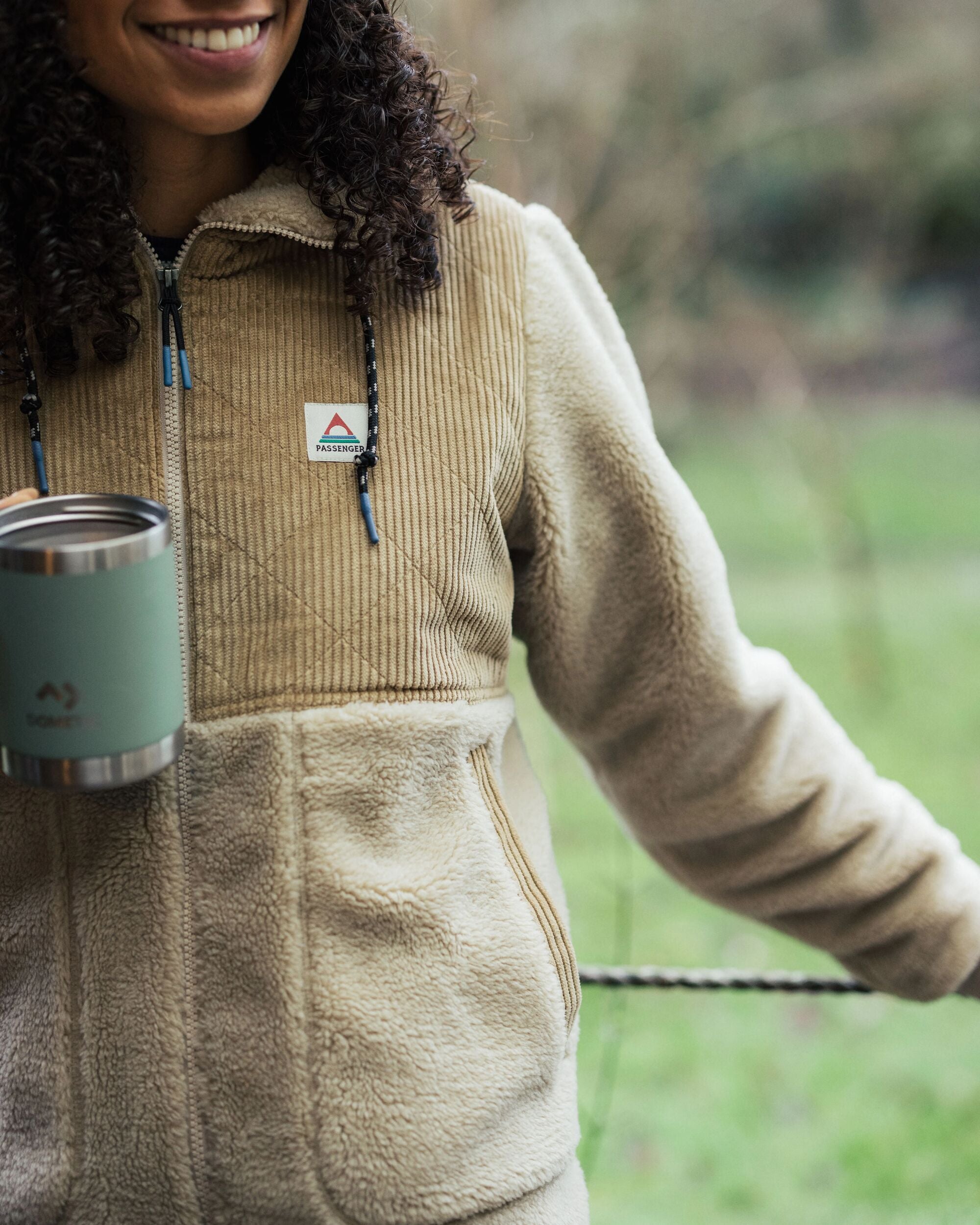 Awaken Recycled Deep-Pile Sherpa Fleece - Feather/Biscuit - Lifestyle