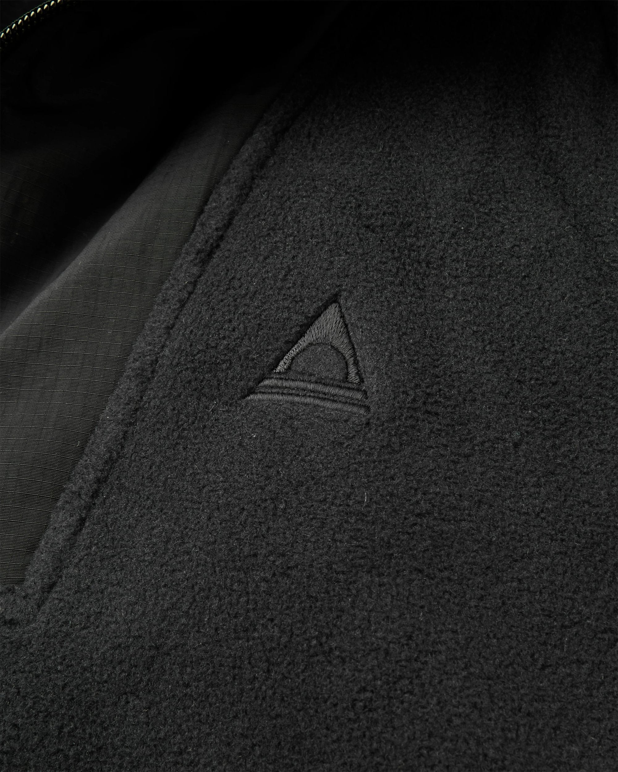 Alexander Hooded Polartec® Fleece - Black - Flatlay
