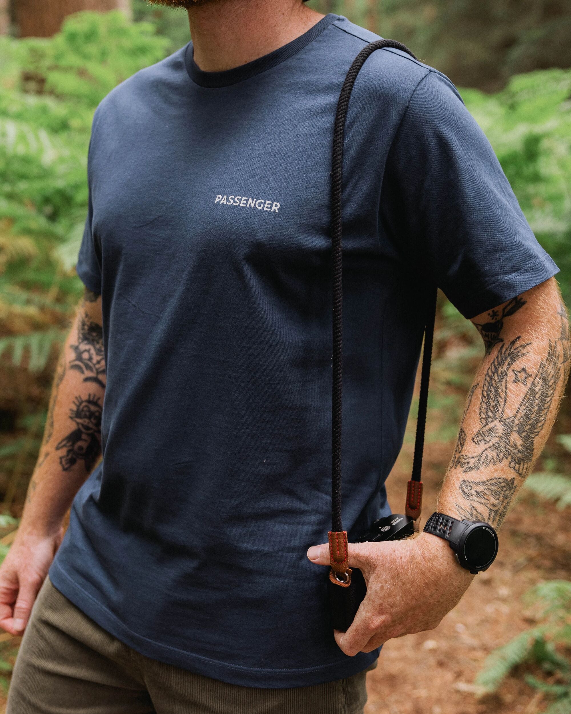 Roamer Men's Recycled Cotton T-Shirt - Rich Navy - Lifestyle