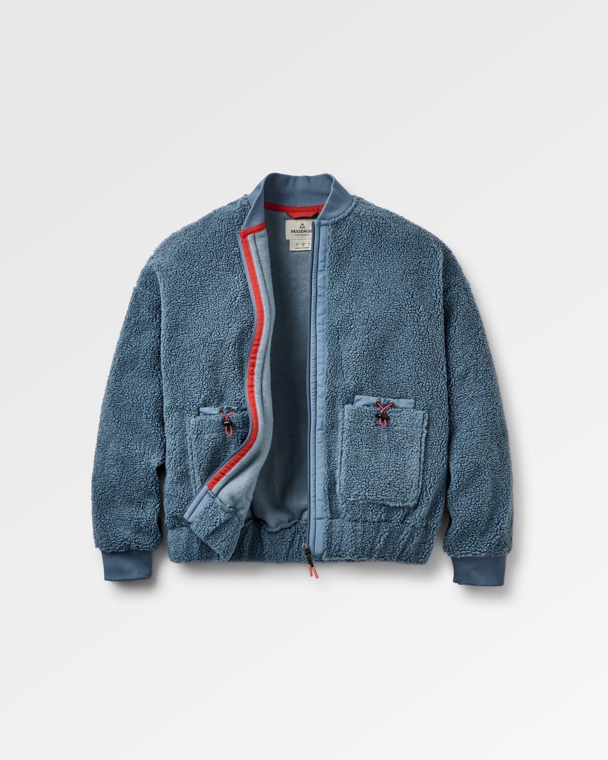 Lucia Recycled Sherpa Fleece Stormy Blue