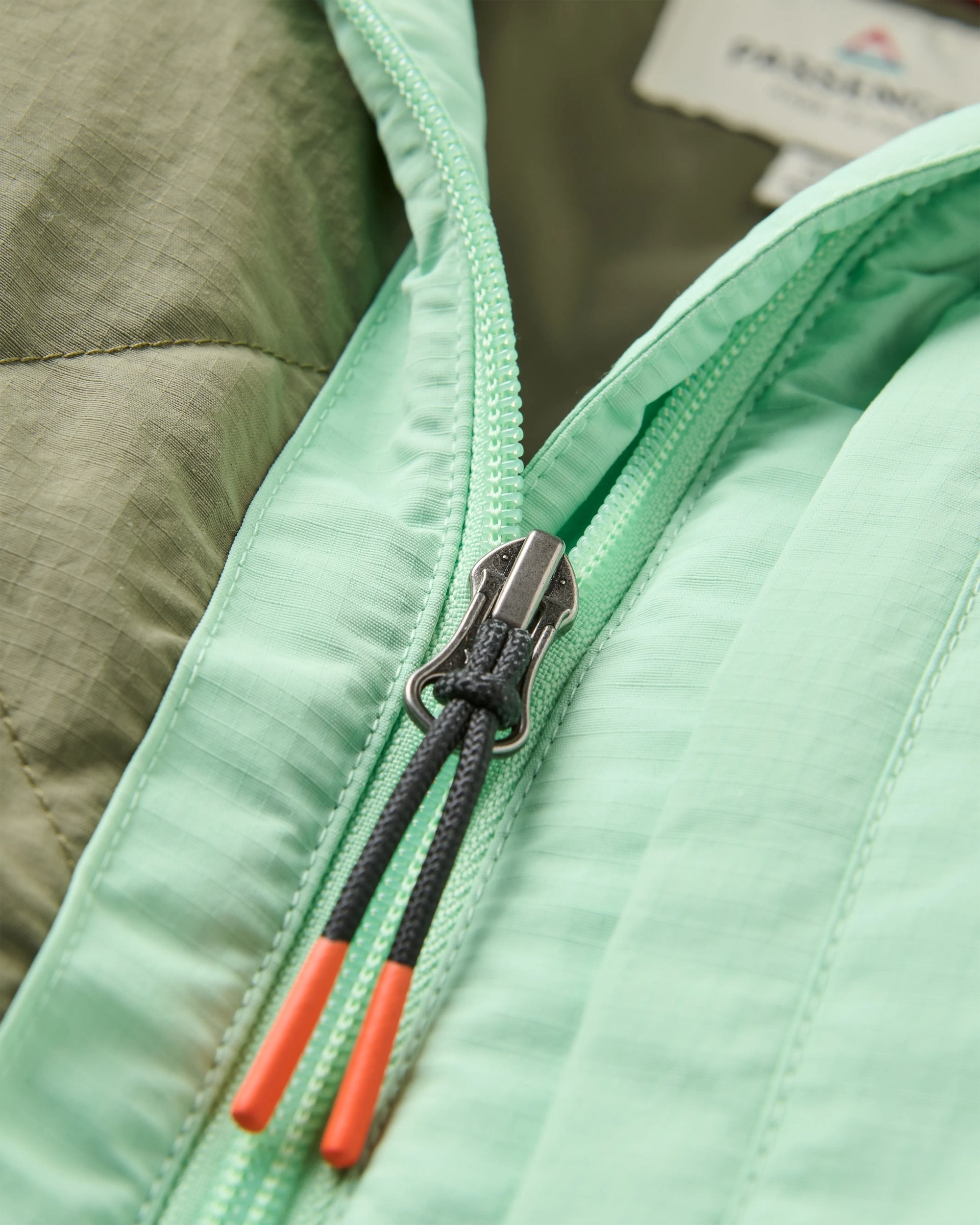 Lara Quilted Jacket - Grey Marl/Dusty Olive - Flatlay