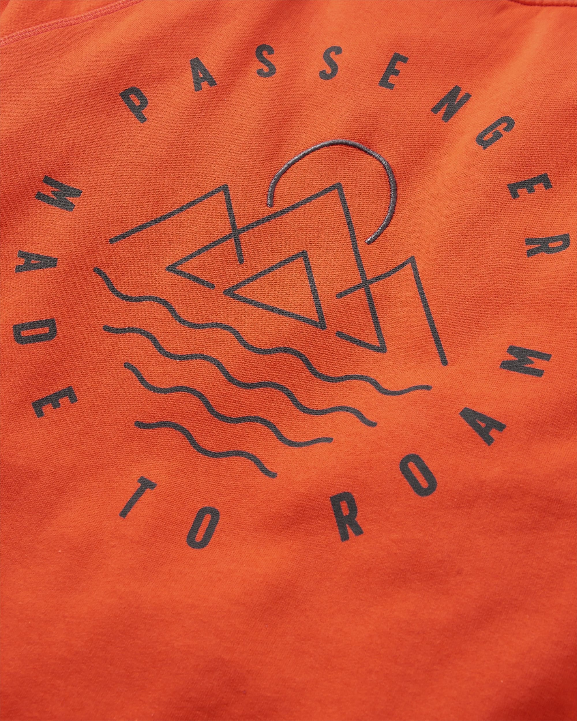 Remote Recycled Cotton Sweatshirt - Ember Orange - Flatlay