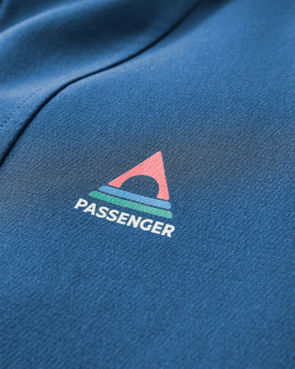 Roamer Recycled Softshell Anorak - Dark Denim/ Dusty Olive - Flatlay