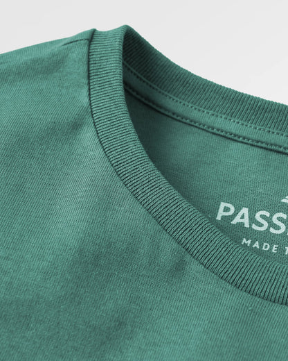 Roamer Recycled Cotton T-Shirt - Deep Ocean - Flatlay