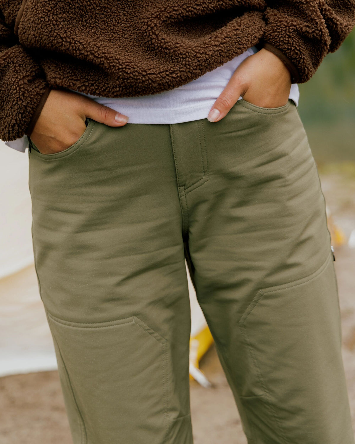 Jasper Outdoor Hybrid Trouser - Dusty Olive - Lifestyle