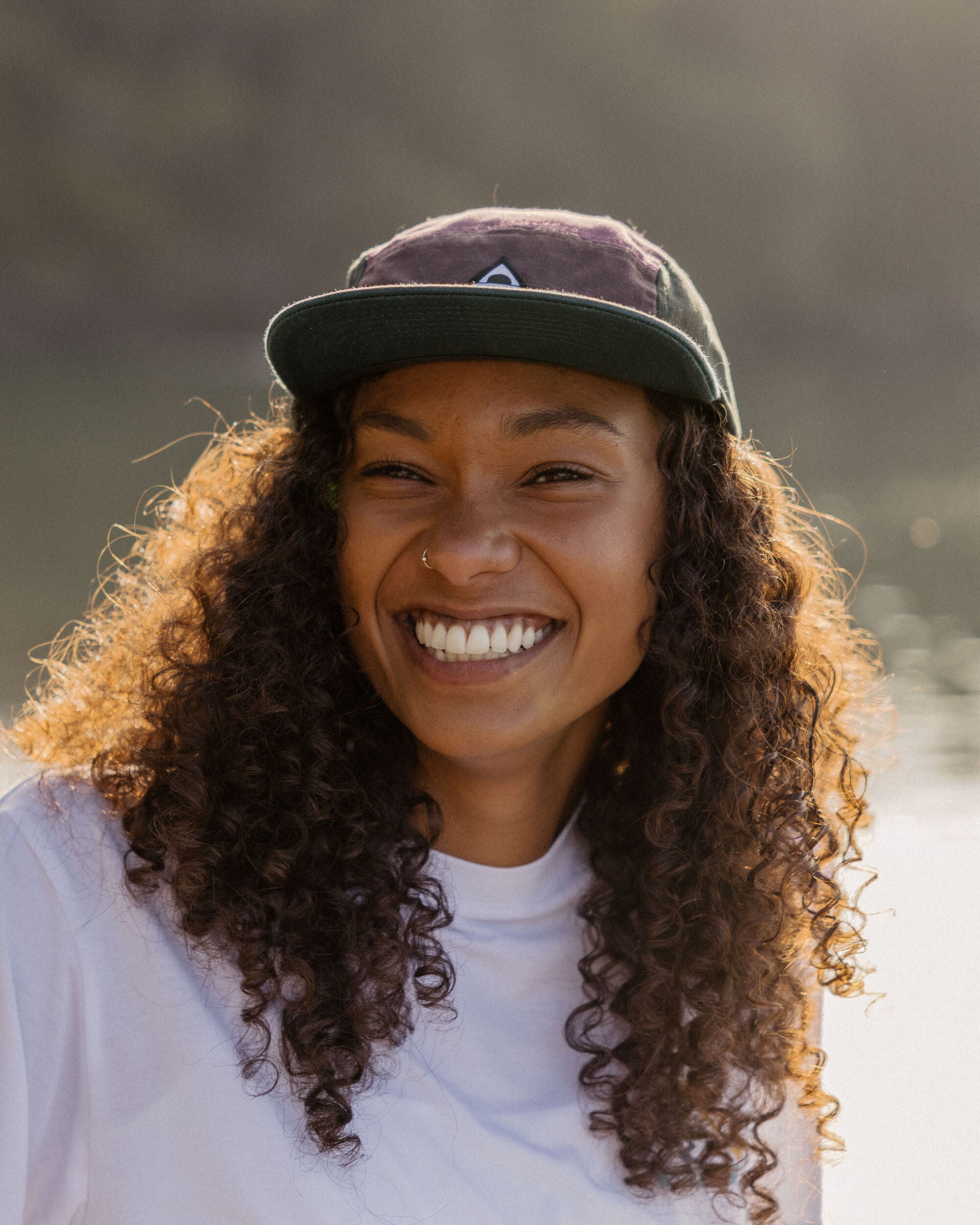 Fixie Recycled 5 Panel Cap - Grape Multi - Lifestyle - Female