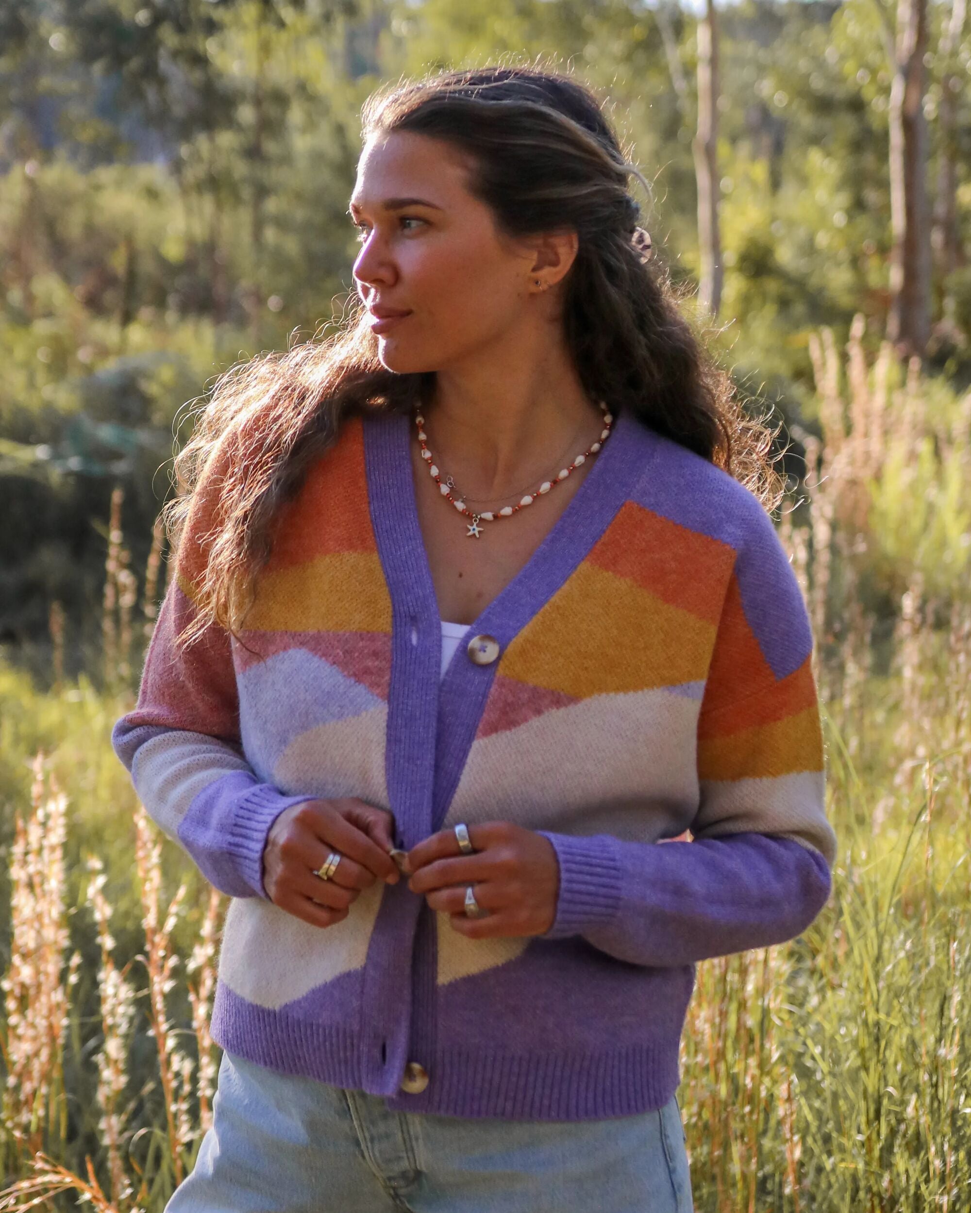 Scenic Knitted Cardigan Scenic Sunrise Orange – Passenger