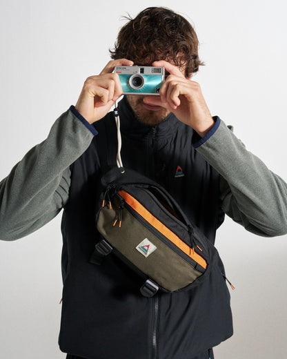 Boondocker Recycled Hip Pack - Khaki - Studio Model - Male