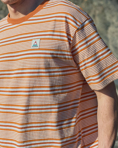 Retro Relaxed Fit T-Shirt - Sunrise Orange Stripe - Lifestyle