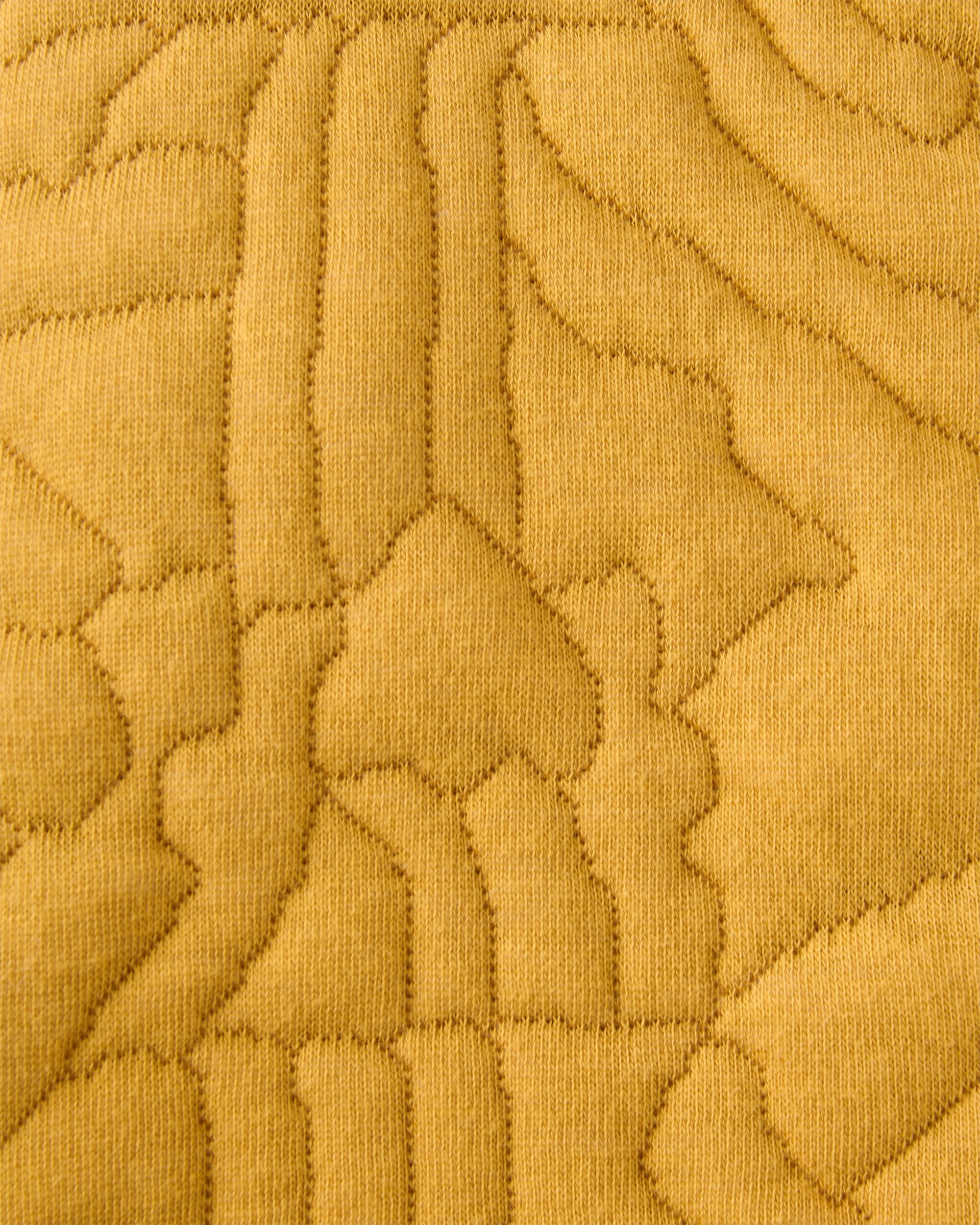Seagrass Organic Cotton Quilted Cardigan - Dusty Ochre - Flatlay