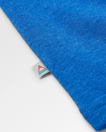 Yuca Organic Cotton T-Shirt - Azure Blue Marl - Flatlay