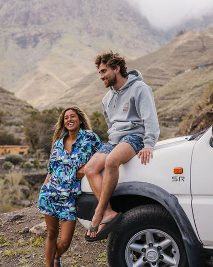 Odyssey Organic Cotton Hoodie - Grey Marl - Lifestyle