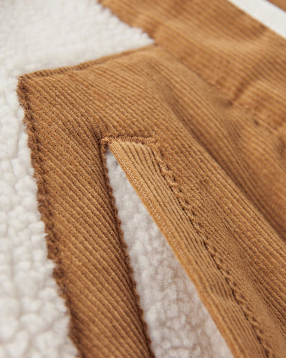 Clover Recycled Sherpa Fleece - Vintage White - Flatlay