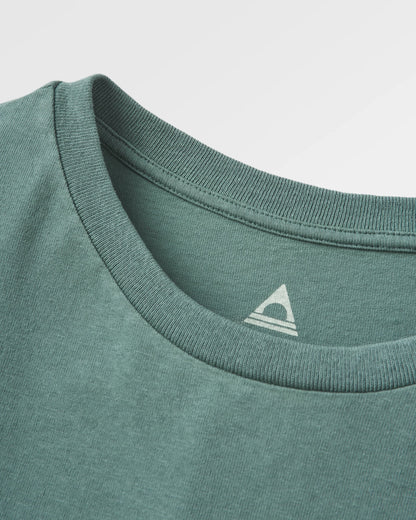 Escapism Recycled Cotton T-Shirt - Dark Forest - Flatlay