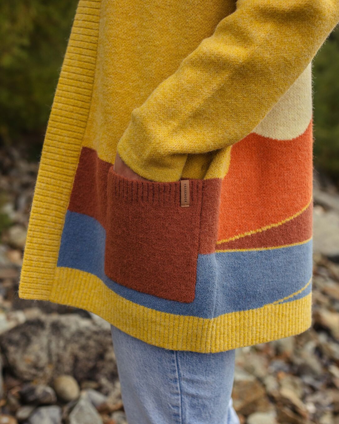 Vista Recycled Knitted Cardigan - Amber Gold