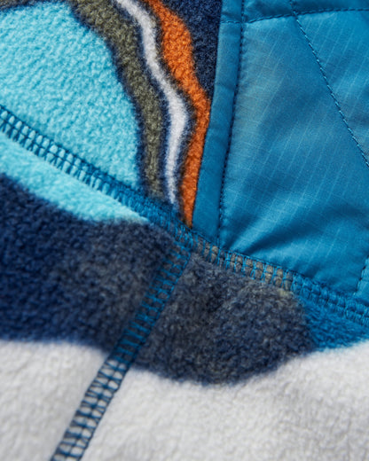 Juana Recycled Polar Hooded Fleece - Adventure Tidal Blue - Flatlay