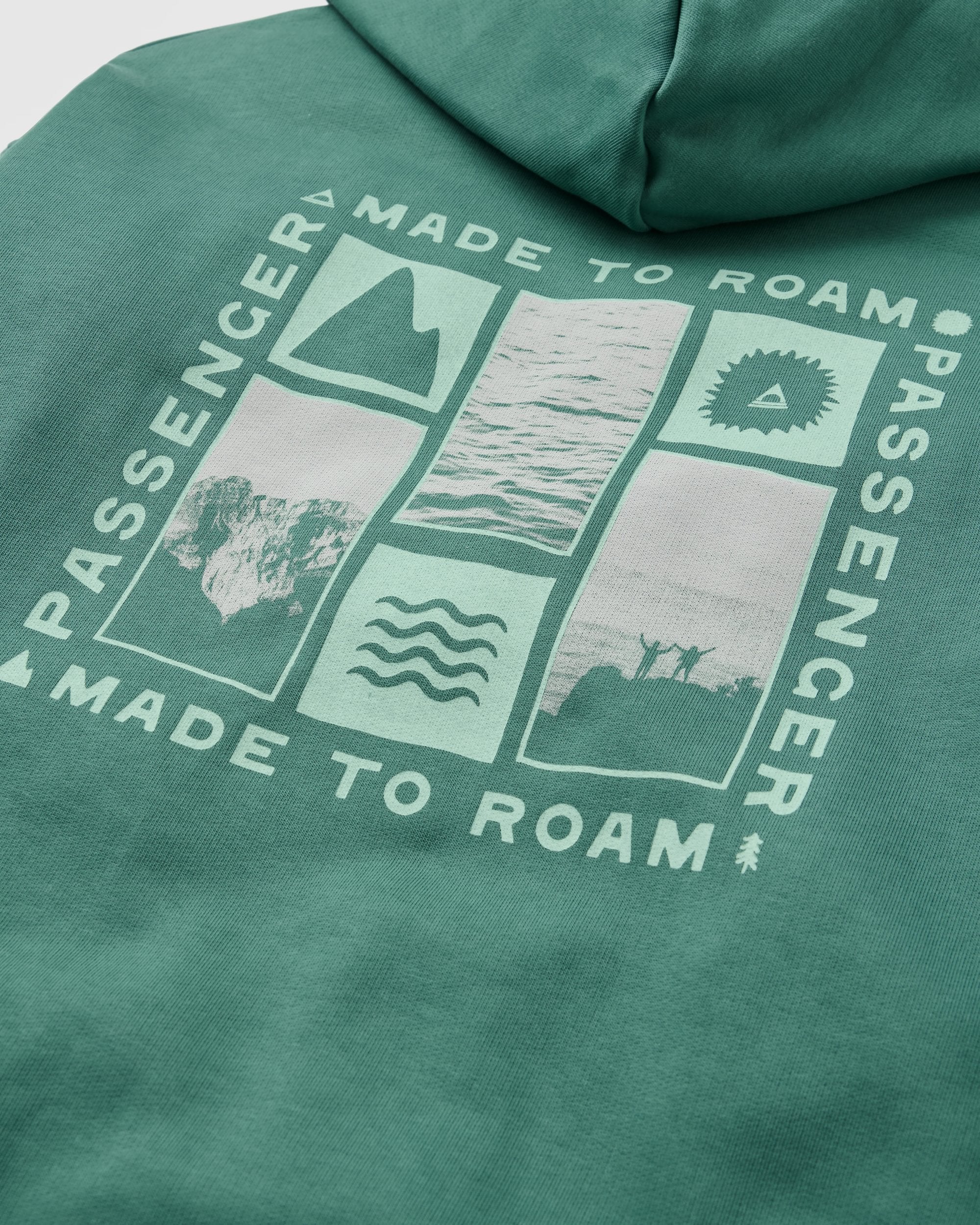 Snapshot Organic Cotton Relaxed Fit Hoodie - Deep Ocean - Flatlay