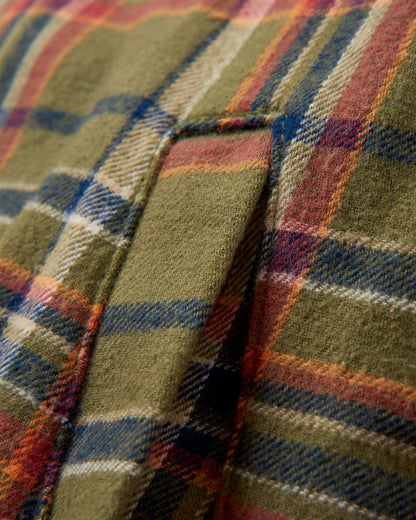 Stella Organic Cotton LS Shirt - Khaki Check - Flatlay