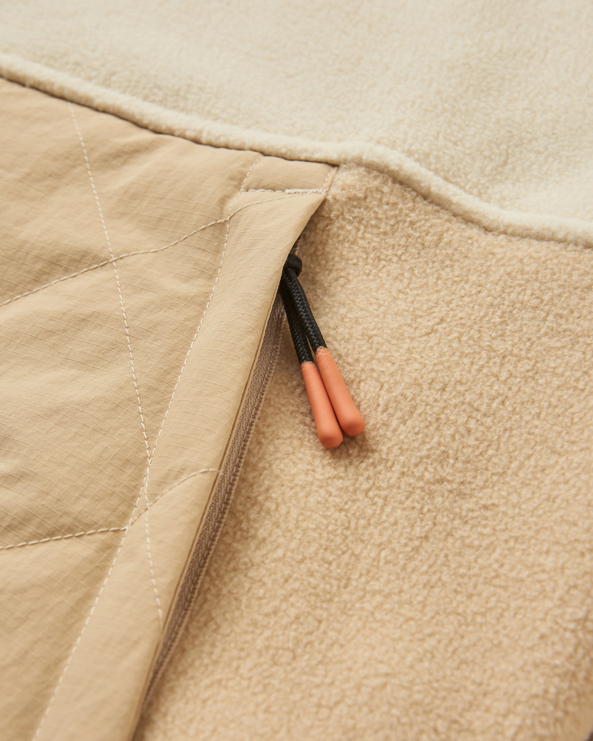 Bea Polar Fleece Smock - Stone - Flatlay