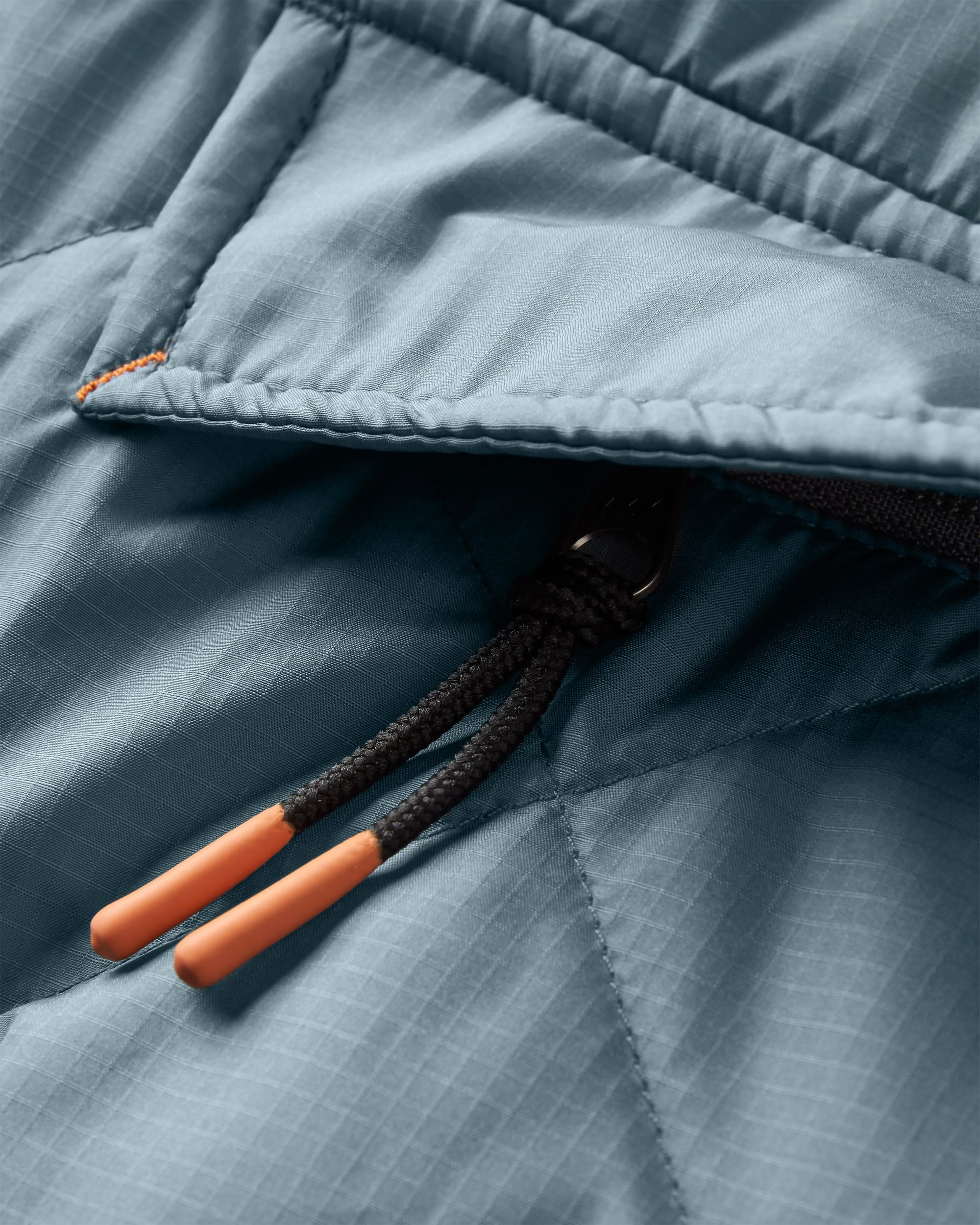 Oceanic Recycled Insulated Anorak - Storm Grey/Deep Plum - Flatlay