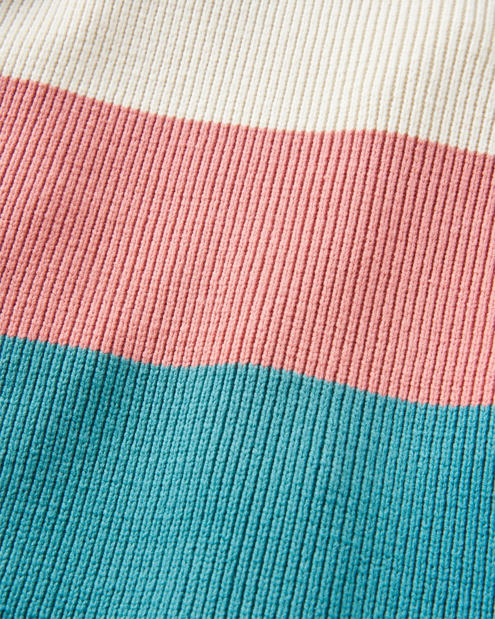 Moments Oversized Organic Knitted Jumper - Lime Multi Stripe - Flatlay