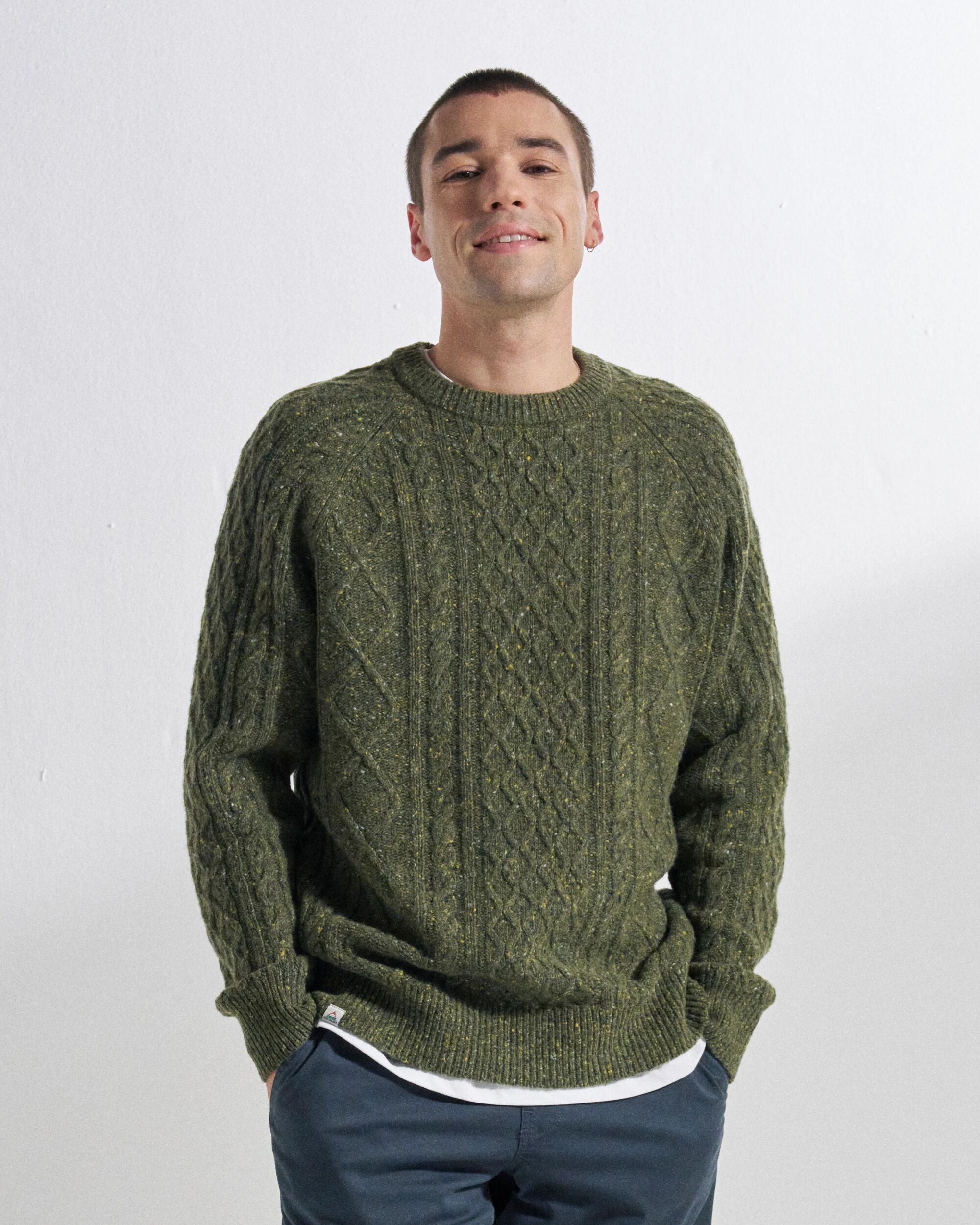 Sandbar Merino Blend Knitted Jumper Khaki – Passenger
