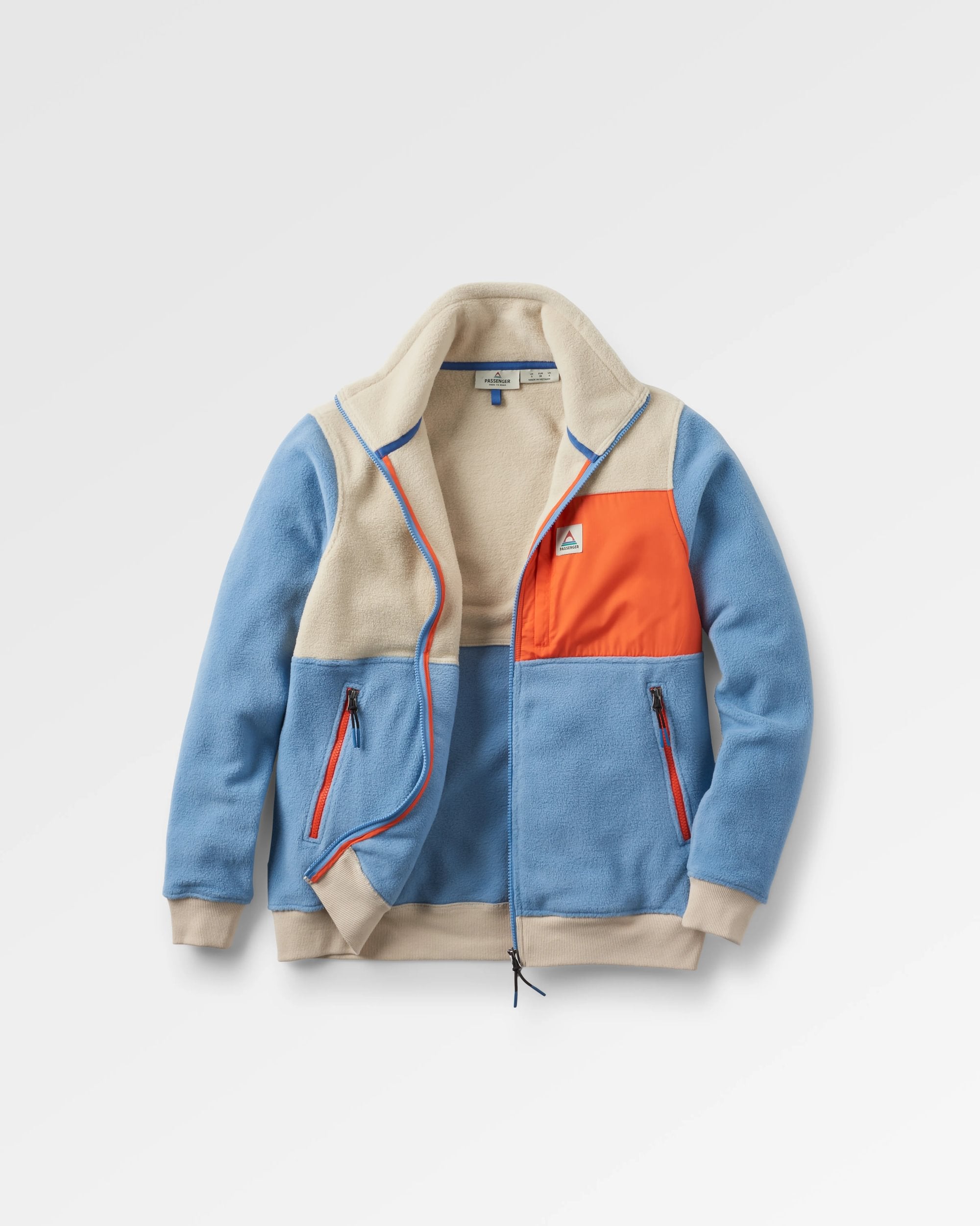 Caspian Recycled Polar Fleece Faded Denim – Passenger