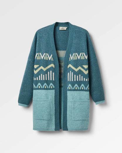 Nettle Recycled Knitted Cardigan - Arctic - Flatlay