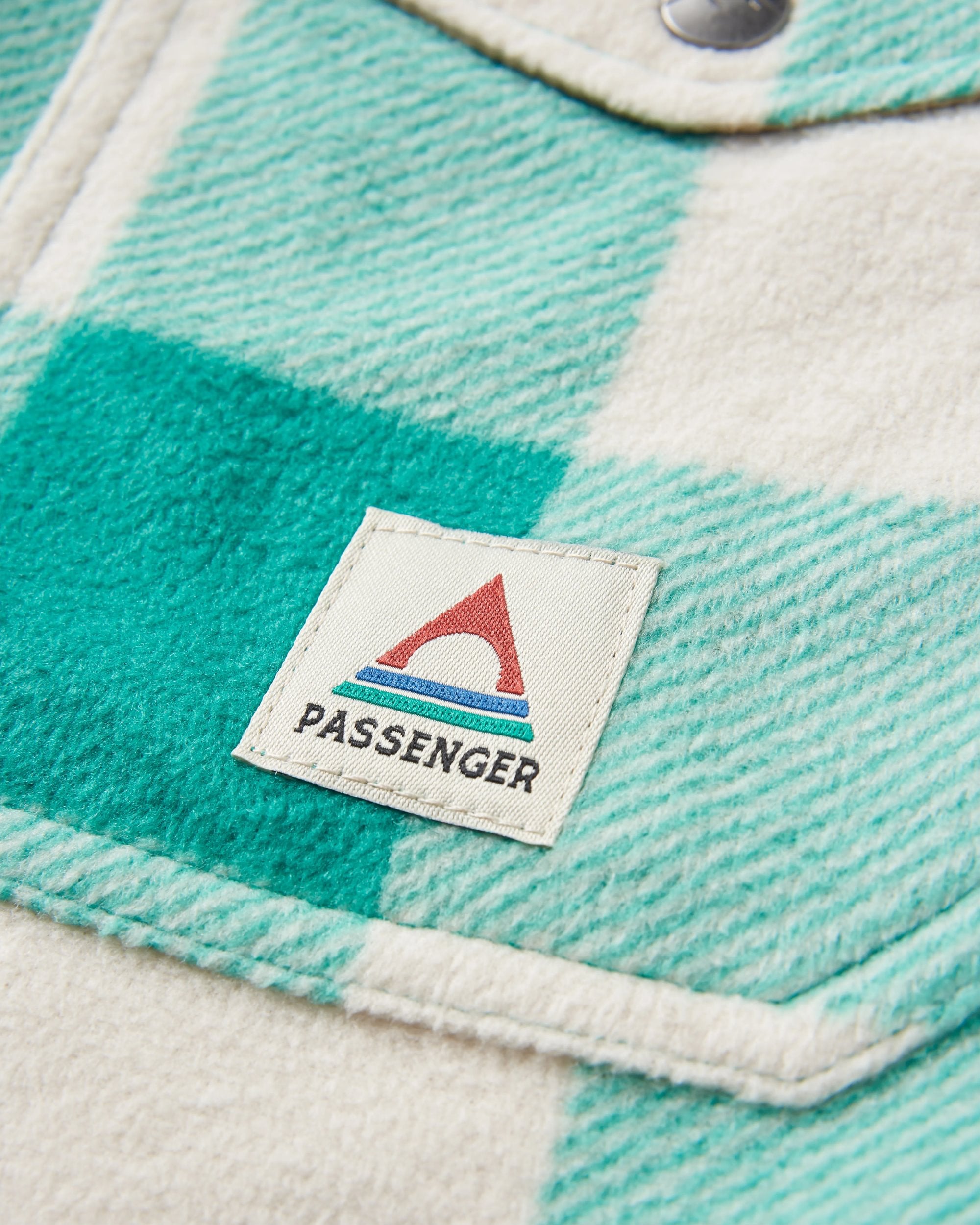 East Recycled Polar Fleece Shirt - Greenlake Buffalo Check - Flatlay