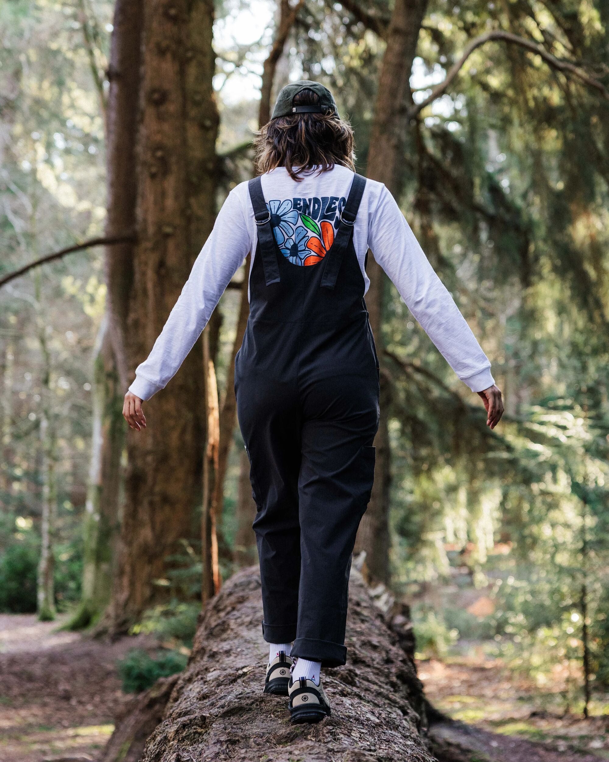 Refuel Ripstop Dungarees - Faded Black - Lifestyle