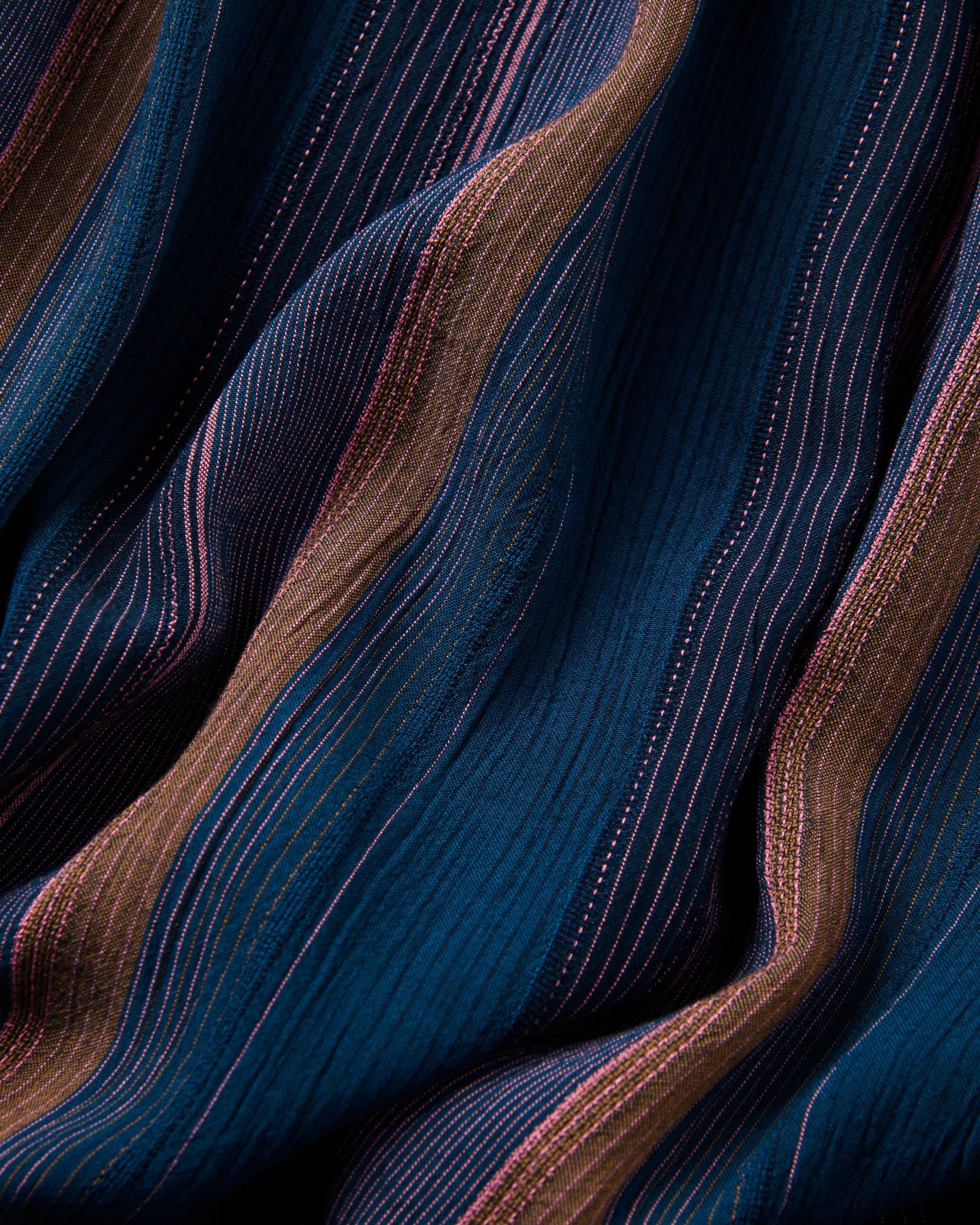 Someday Woven Trouser 2.0 - Dark Denim Multi Stripe - Flatlay
