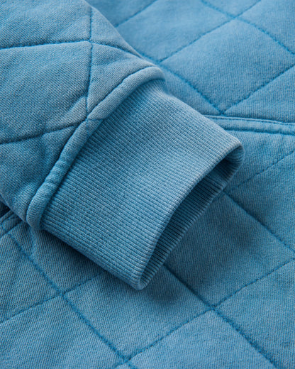Clementine Recycled Quilted High Neck - Bluejay - Flatlay