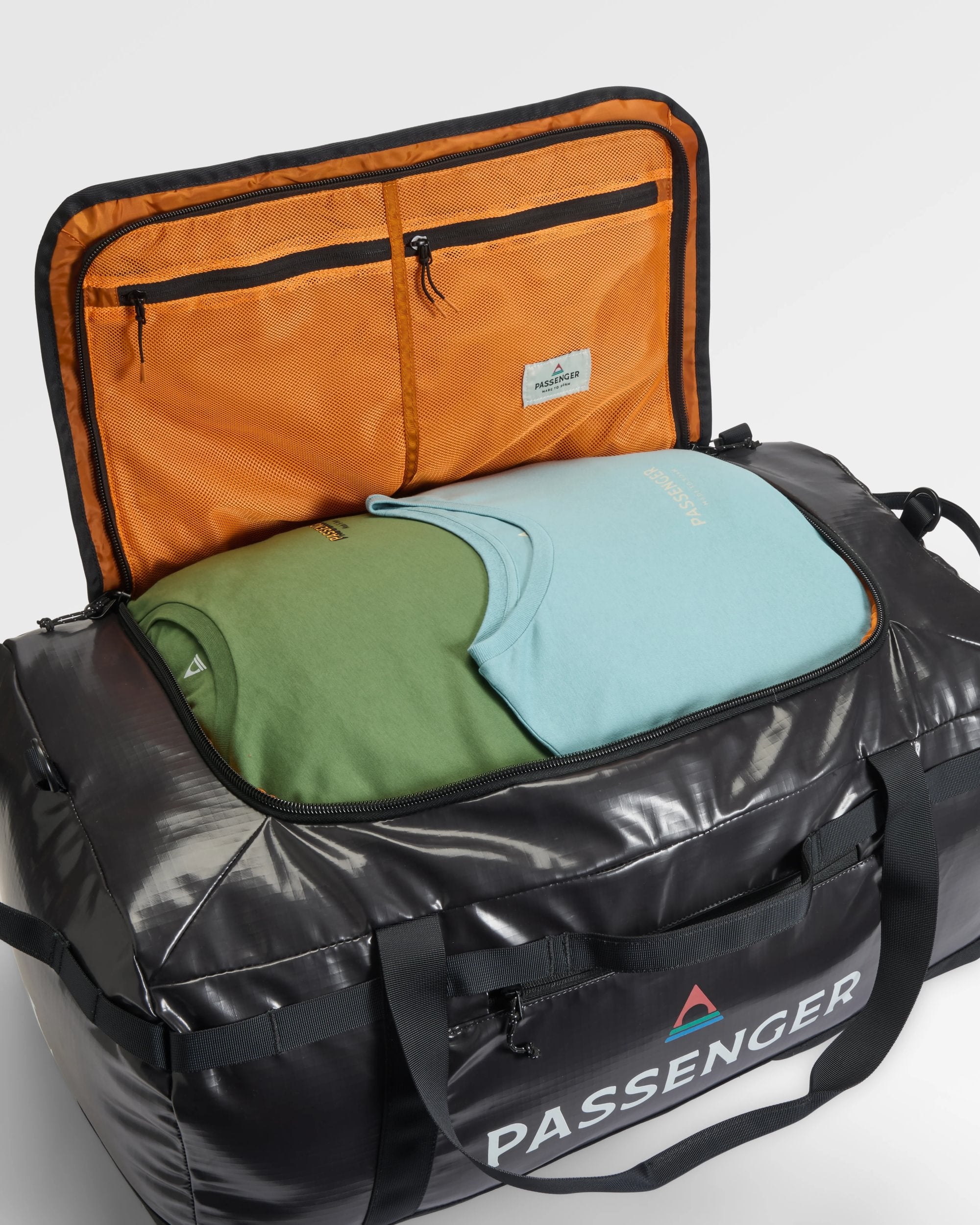 Roamer Recycled 80L Duffel Bag - Phantom Black - Flatlay