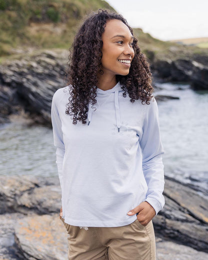 Mindful Recycled Cotton Hoodie - Pale Blue