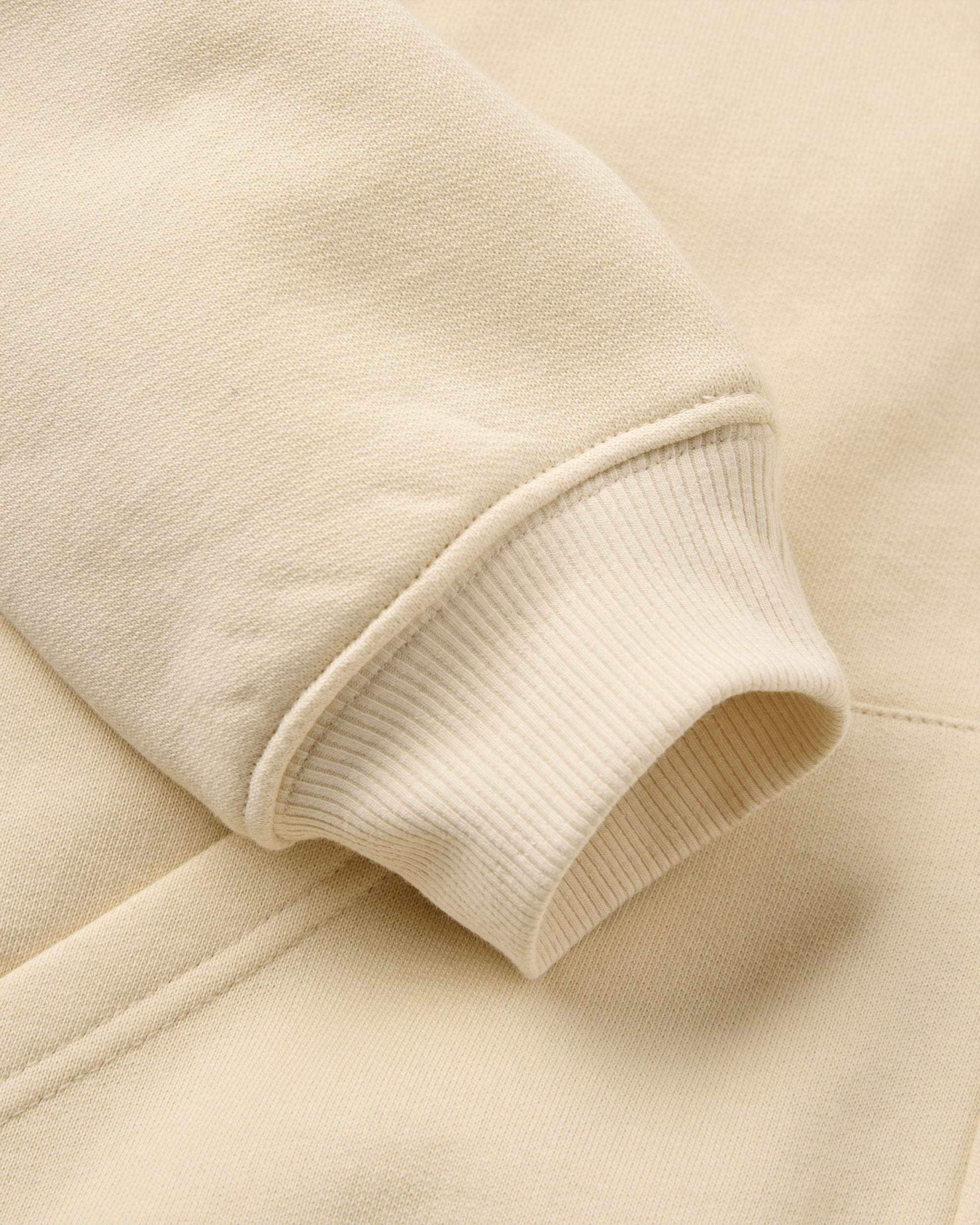 Tall Pines Full Zip Recycled Cotton Hoodie - Birch - Flatlay