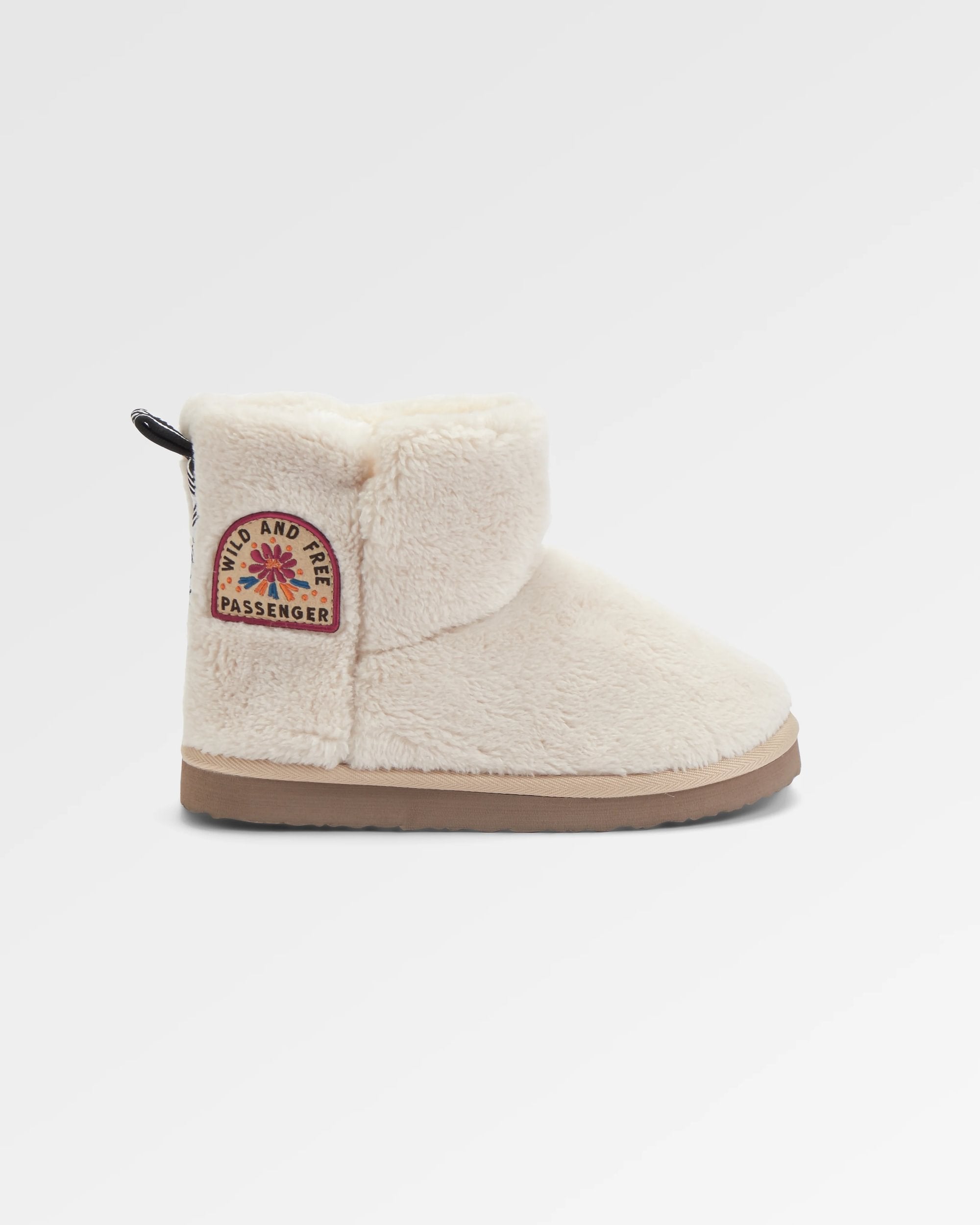 Hideaway Hut Sherpa Fleece Slipper - Birch - Flatlay